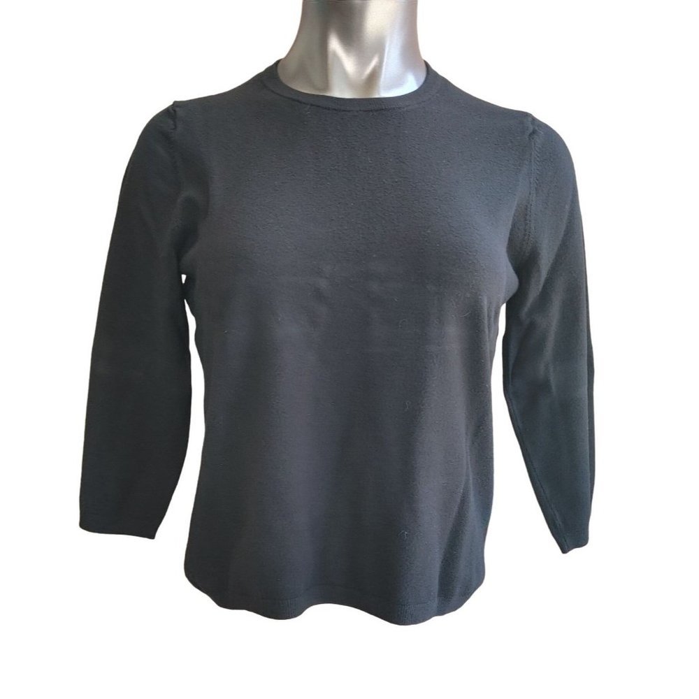 Philosophy Republic Clothing Womens XL Black Long Sleeve Back Zip Sweater